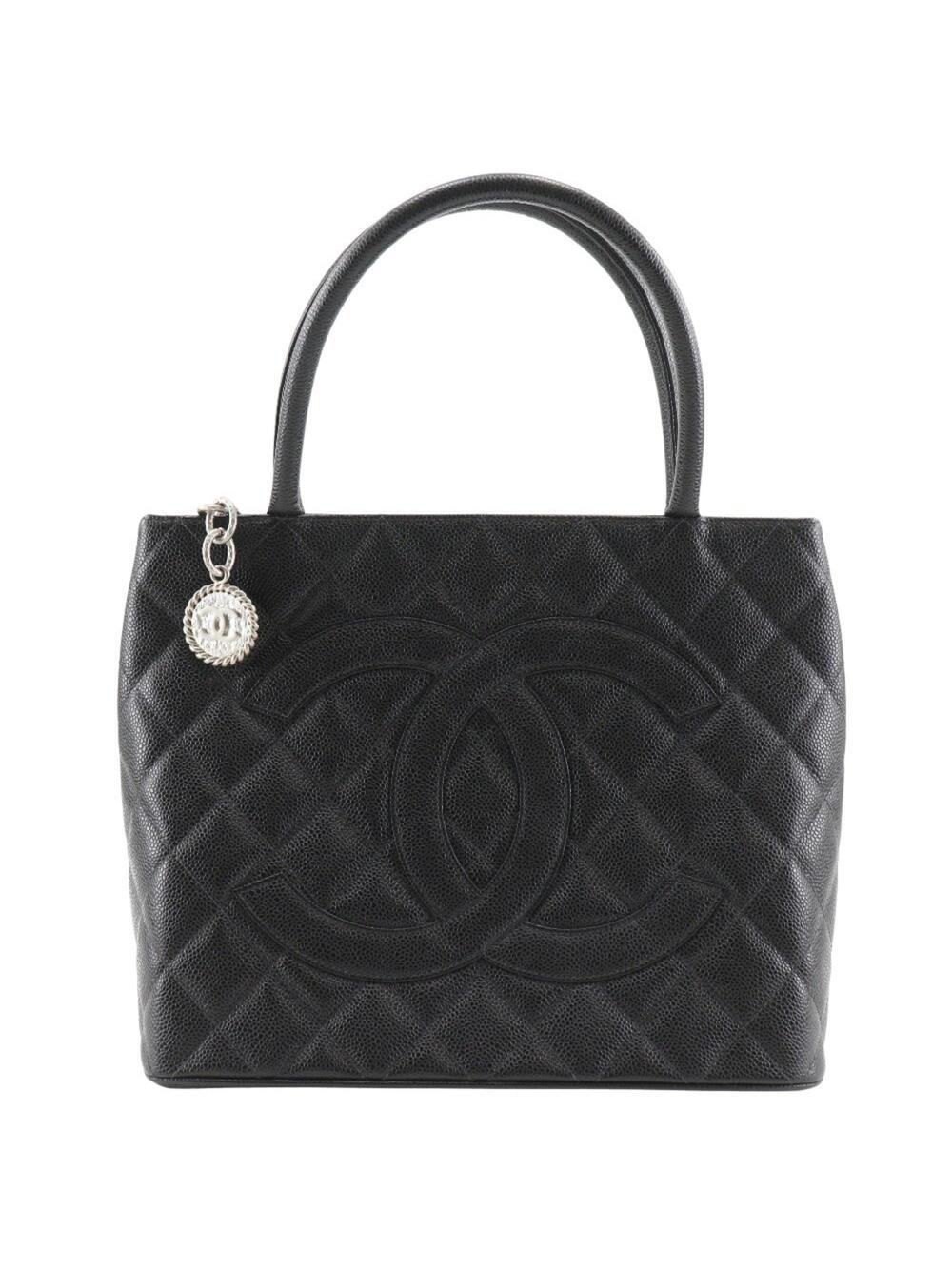 Chanel Medallion Tote Quilted Caviar #368028C24B